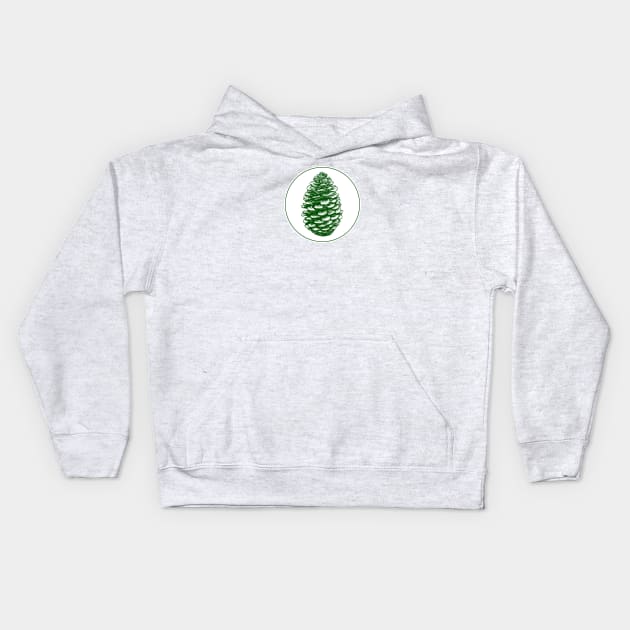 Pinecone - Green Kids Hoodie by adamkenney